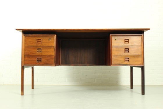 Image 1 of Danish Mid Century Desk In Rosewood By Erik Brouer, 1960S Denmark