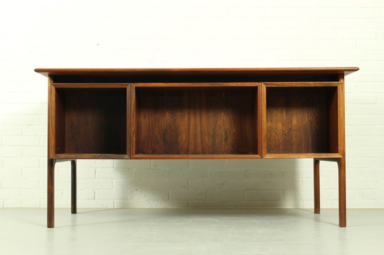 Image 1 of Danish Mid Century Desk In Rosewood By Erik Brouer, 1960S Denmark