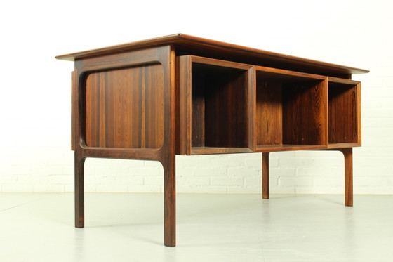 Image 1 of Danish Mid Century Desk In Rosewood By Erik Brouer, 1960S Denmark