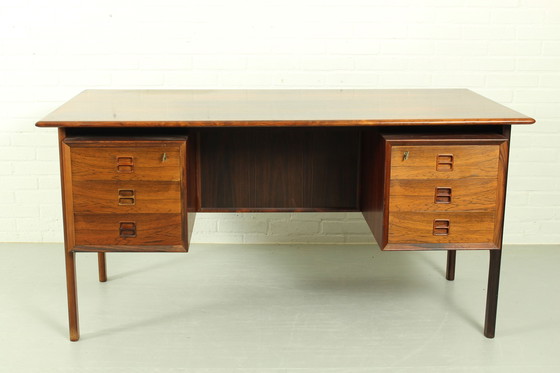 Image 1 of Danish Mid Century Desk In Rosewood By Erik Brouer, 1960S Denmark