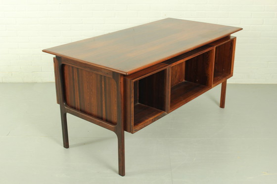 Image 1 of Danish Mid Century Desk In Rosewood By Erik Brouer, 1960S Denmark