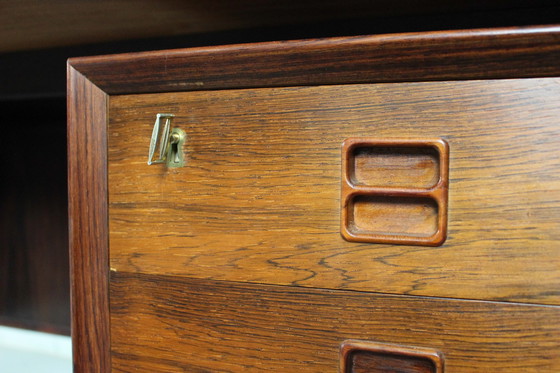 Image 1 of Danish Mid Century Desk In Rosewood By Erik Brouer, 1960S Denmark