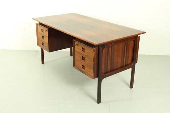 Image 1 of Danish Mid Century Desk In Rosewood By Erik Brouer, 1960S Denmark