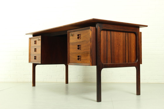 Image 1 of Danish Mid Century Desk In Rosewood By Erik Brouer, 1960S Denmark