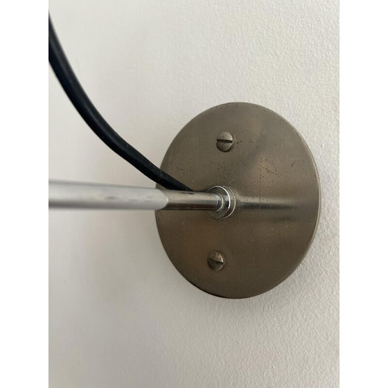 Image 1 of Vintage A5 adjustable wall lamps in chromed and matt metal by Alain Richard for Disderot, 1960