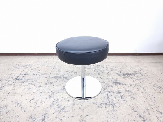 Image 1 of De Sede genuine leather stool ottoman designer armchair stool in black