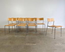 8 sedie da pranzo vintage Lammhults Campus