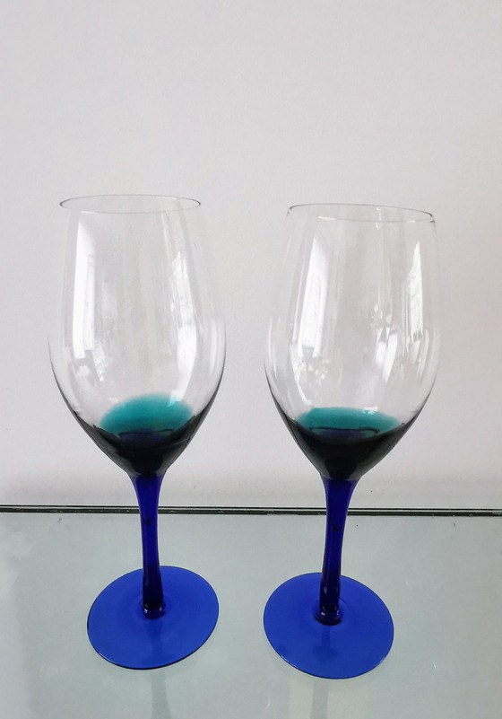 Image 1 of 4x vintage wine glass