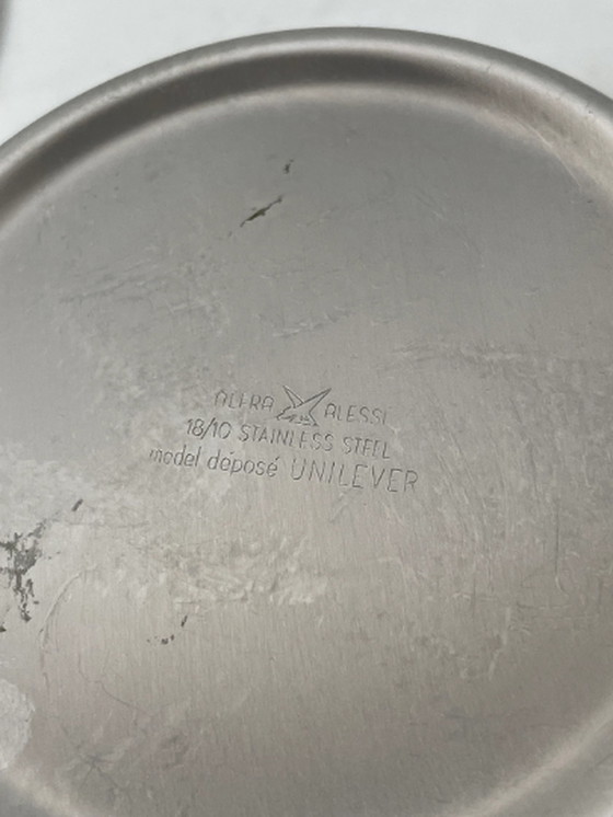 Image 1 of Alfra Alessi - Round bowl - Butter dish - Special edition for Unilever - Stainless steel