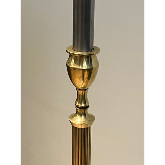 Image 1 of Vintage brass floor lamp, 1940