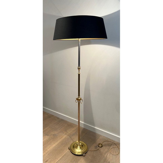 Image 1 of Vintage brass floor lamp, 1940