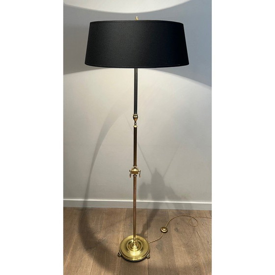 Image 1 of Vintage brass floor lamp, 1940