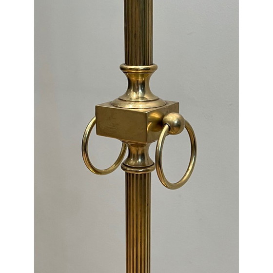 Image 1 of Vintage brass floor lamp, 1940