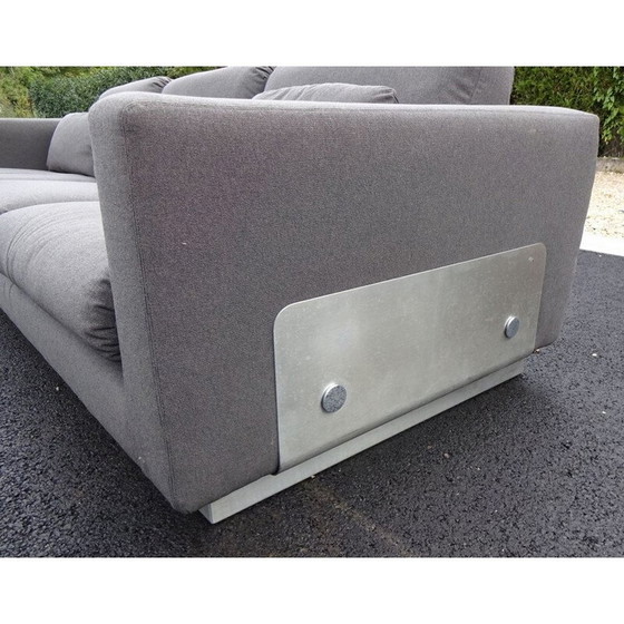 Image 1 of Vintage sofa with brushed steel base, 1970s