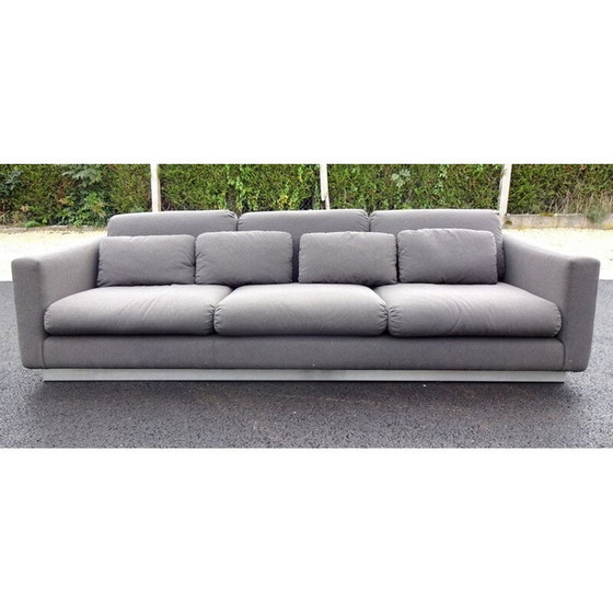 Image 1 of Vintage sofa with brushed steel base, 1970s