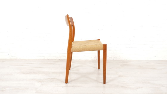 Image 1 of 4 X Dining Chair | Niels Otto Møller | Model 77 | Papercord | Teak | Restored