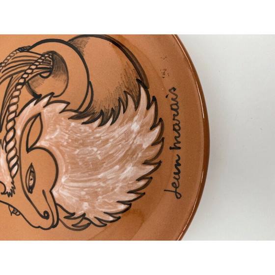 Image 1 of Vintage astrological ceramic plate by Jean Marais, 1960
