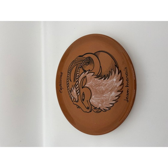 Image 1 of Vintage astrological ceramic plate by Jean Marais, 1960