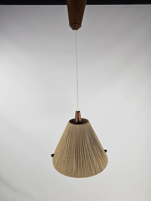 Temde Pendant Lamp Teak And Rope