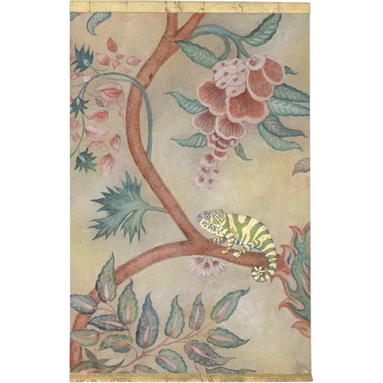 Image 1 of Dipinto d'epoca raffigurante un camaleonte