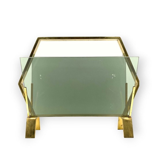 Image 1 of Vintage brass magazine rack, Italy 1970