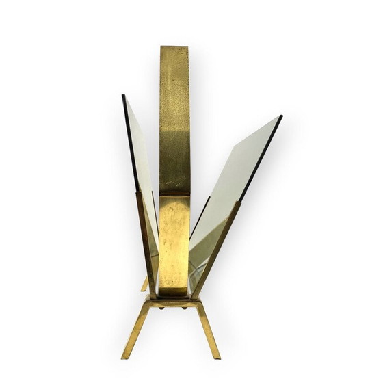 Image 1 of Vintage brass magazine rack, Italy 1970