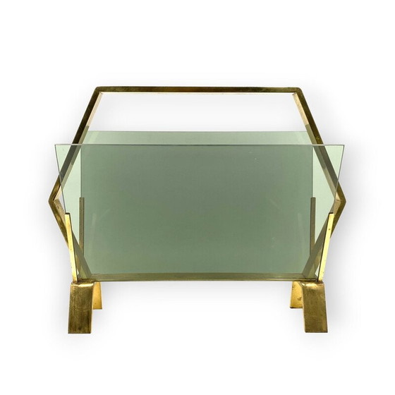 Image 1 of Vintage brass magazine rack, Italy 1970