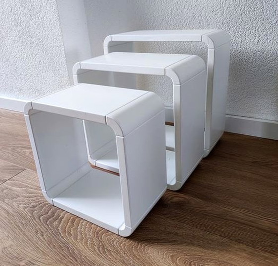 Image 1 of Vintage Shelves - Modular Elements - Lacquered Wood - 1970