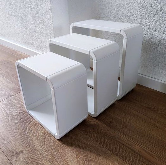 Image 1 of Vintage Shelves - Modular Elements - Lacquered Wood - 1970