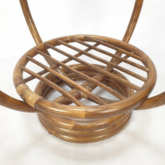 Image 1 of Vintage coffee table in bamboo and glass, Italy 1980