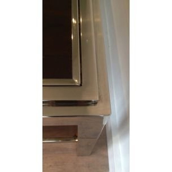 Image 1 of Vintage rectangular chrome coffee table, 1970