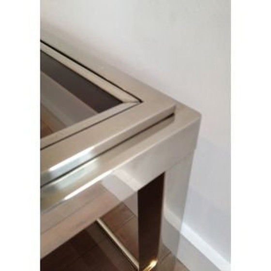 Image 1 of Vintage rectangular chrome coffee table, 1970