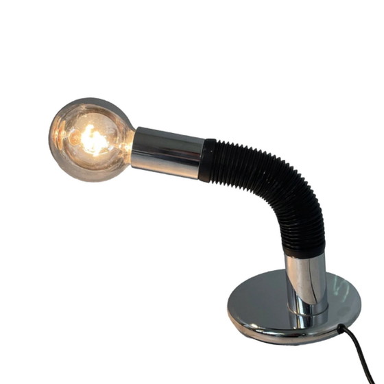 Image 1 of Bellini for Targetti Sankey - Pop Art / Space Age design - Chrome Table lamp with goodeneck  - Comes including the original bulb