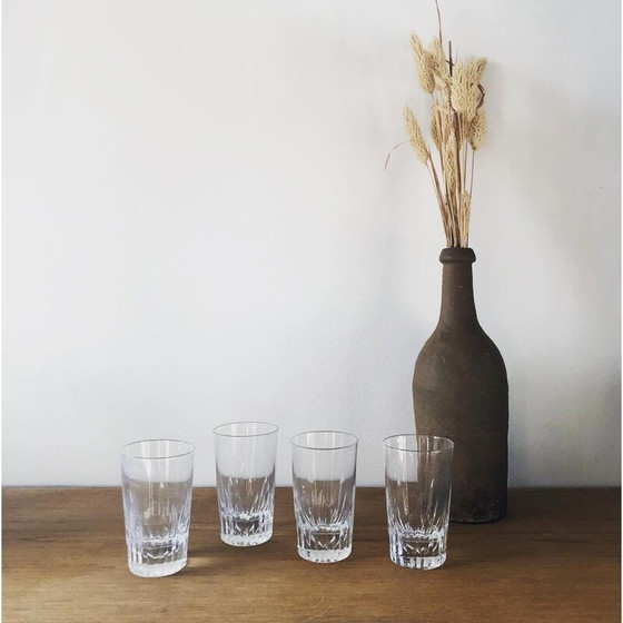 Image 1 of Set of 4 vintage "Casino" crystal glasses