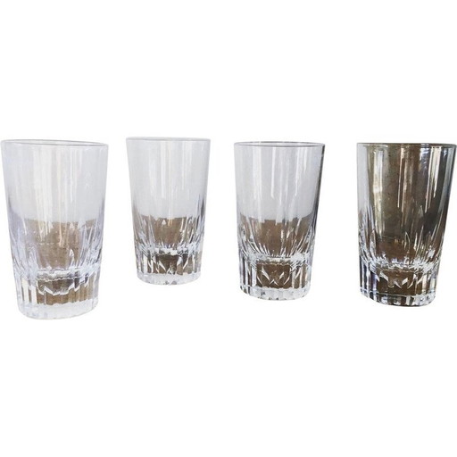 Juego de 4 copas de cristal vintage "Casino"