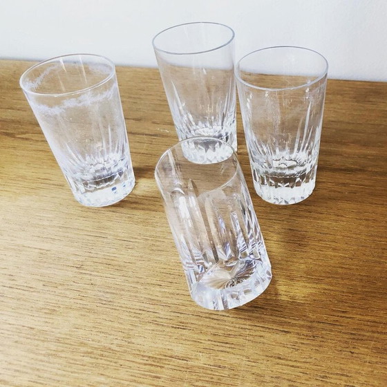Image 1 of Set of 4 vintage "Casino" crystal glasses