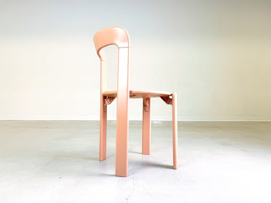 Image 1 of Set di 2 sedie vintage beige rosse Bruno Rey Kusch &amp; Co design anni '70 ridipinte