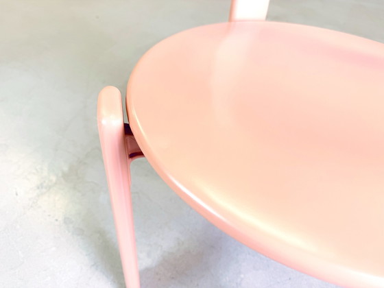 Image 1 of Set di 2 sedie vintage beige rosse Bruno Rey Kusch &amp; Co design anni '70 ridipinte