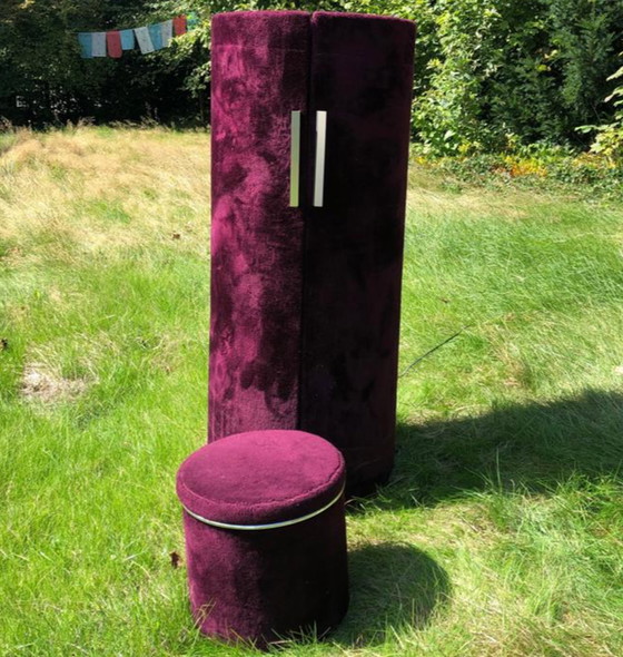 Image 1 of Vintage liquor cabinet + stool