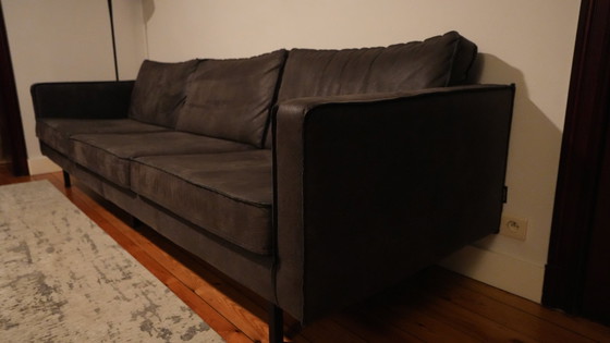 Image 1 of 3.5-Seater Sofa And Footstool Bepure Home Rodeo Eco Leather