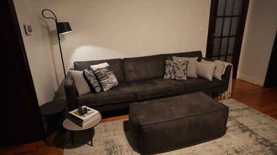 Image 1 of 3.5-Seater Sofa And Footstool Bepure Home Rodeo Eco Leather