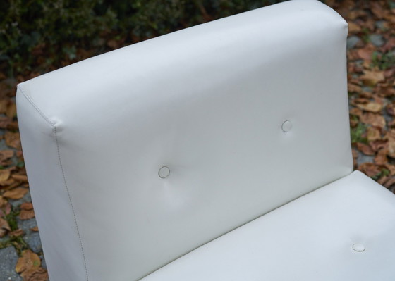 Image 1 of 2x White seats with tubular frame