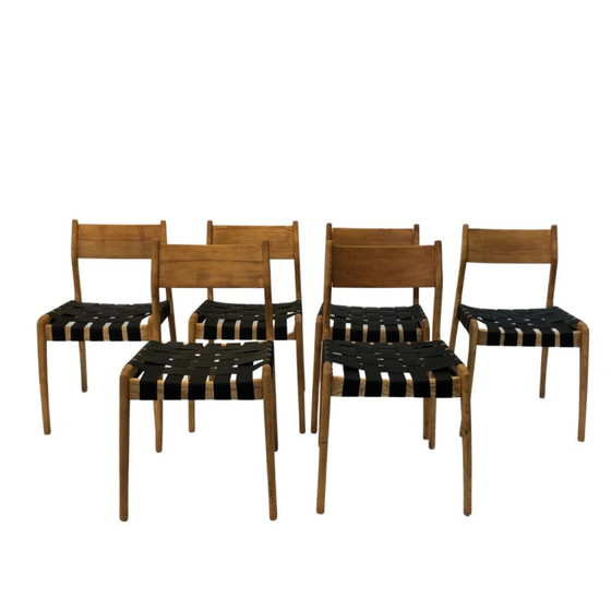 Image 1 of Set of 6 vintage dining chairs Model 993 by Studio Tipi for Montina, Italy 1960s