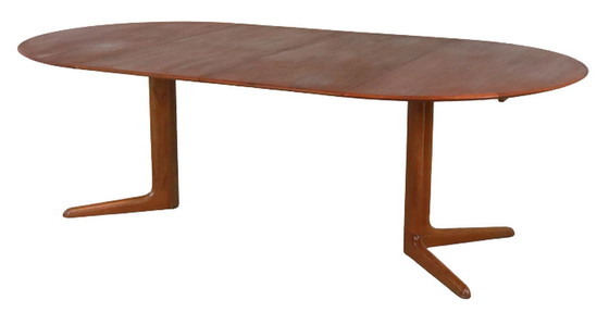 Image 1 of Vintage Danish design round dining table 2x extendable