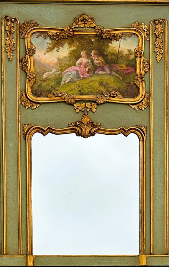 Image 1 of Trumeau period mirror