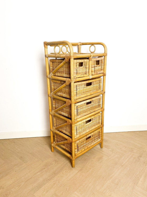 Image 1 of Rattan Chest of Drawers, Five/Six Drawers