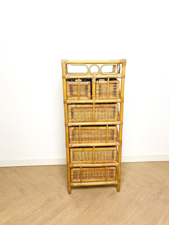 Image 1 of Rattan Chest of Drawers, Five/Six Drawers