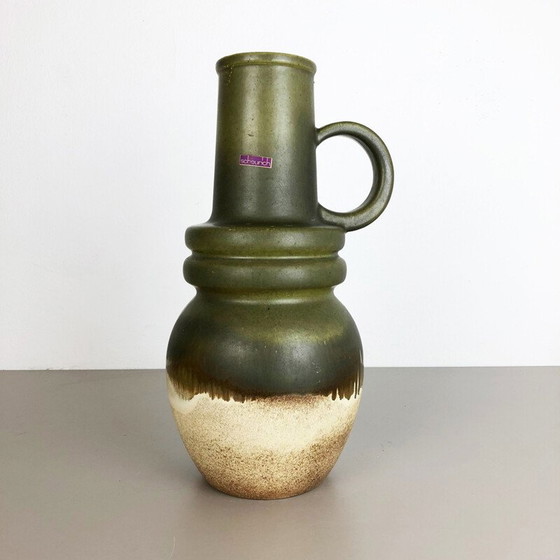 Image 1 of Vintage large green vase by Scheurich, Germany, 1970s