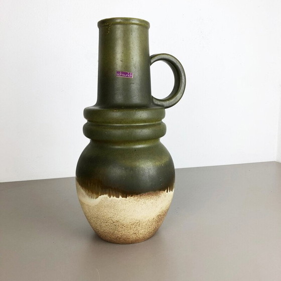 Image 1 of Vintage large green vase by Scheurich, Germany, 1970s