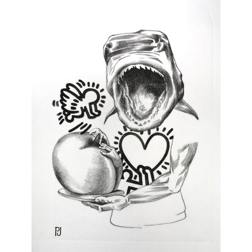 Cuadro vintage Tiburón-A de Pierre Jacob